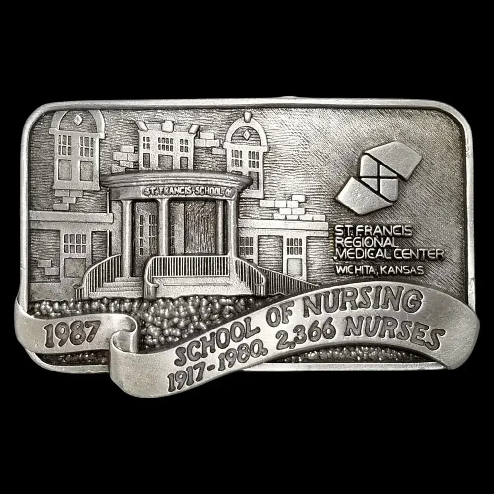 VTG Belt Buckle 1987 St. Francis Regional Medical Center Hospital Wichita Kansas